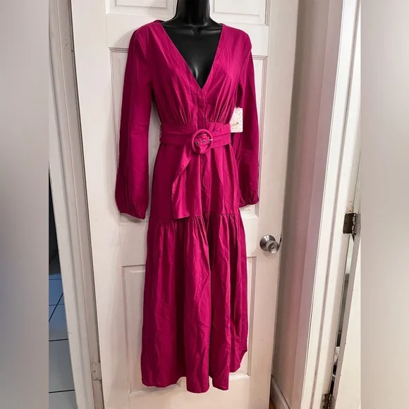 Free People Myrtle Magenta Kendra Dress - Size XS NWT - Picture 5 of 11